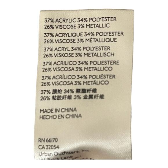 Free People Going For Gold Sweater Slouchy Faux Wrap Metallic Size Small - Picture 12 of 12